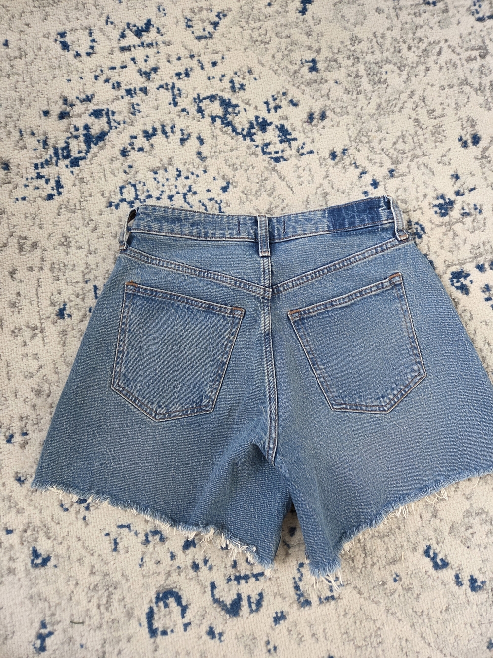 High-Rise Light Blue Denim Shorts - Picture 4 of 5